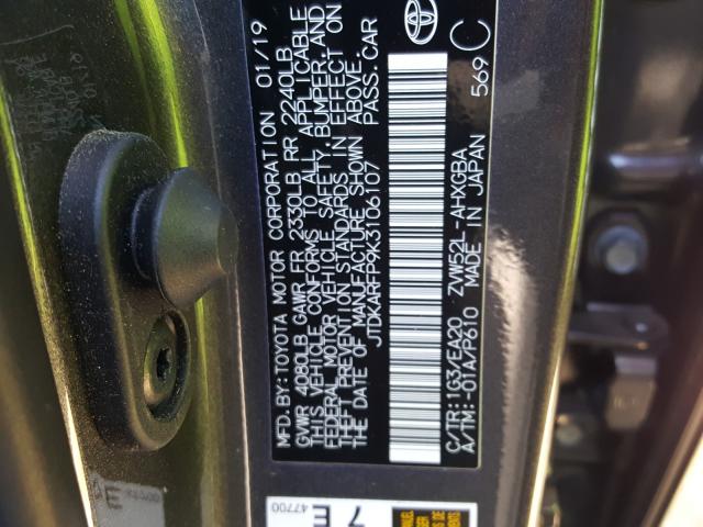 Photo 9 VIN: JTDKARFP9K3106107 - TOYOTA PRIUS PRIM 