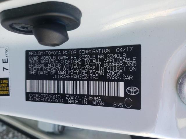 Photo 9 VIN: JTDKARFPXH3024492 - TOYOTA PRIUS PRIM 