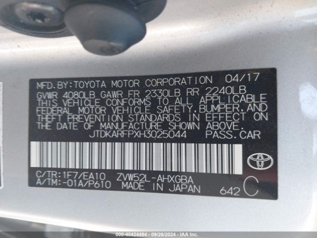 Photo 8 VIN: JTDKARFPXH3025044 - TOYOTA PRIUS PRIME 