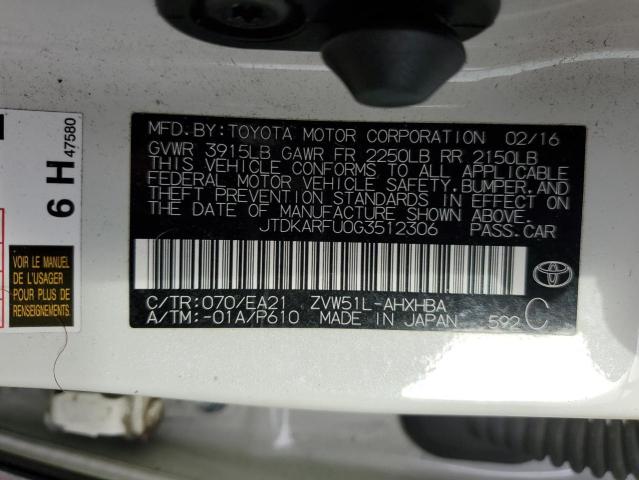 Photo 11 VIN: JTDKARFU0G3512306 - TOYOTA PRIUS 