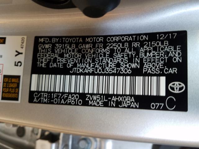 Photo 9 VIN: JTDKARFU0J3547306 - TOYOTA PRIUS 