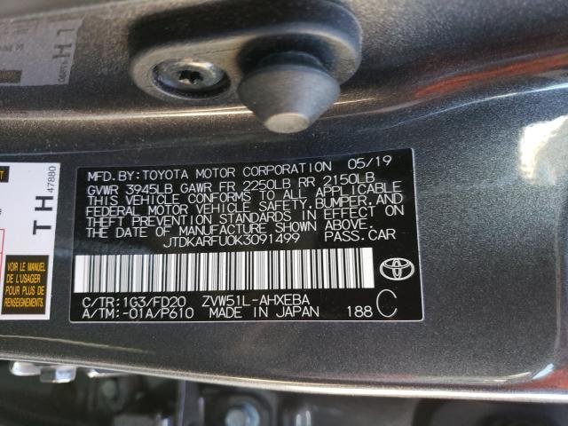 Photo 9 VIN: JTDKARFU0K3091499 - TOYOTA PRIUS 