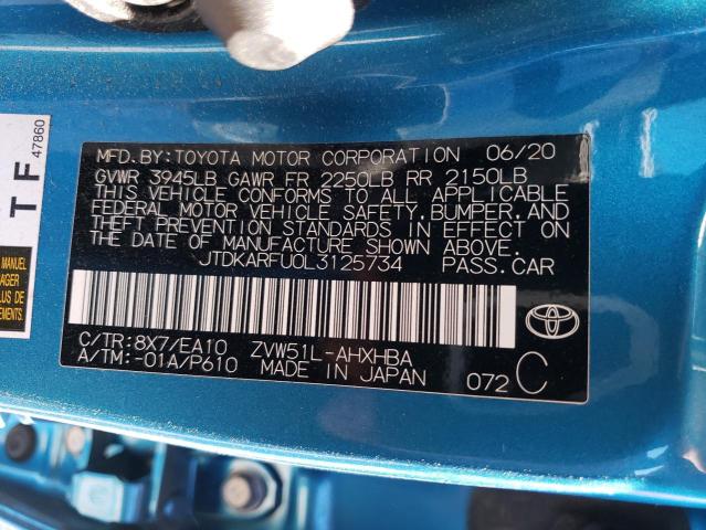 Photo 11 VIN: JTDKARFU0L3125734 - TOYOTA PRIUS L 