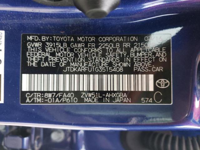 Photo 9 VIN: JTDKARFU1G3515408 - TOYOTA PRIUS 