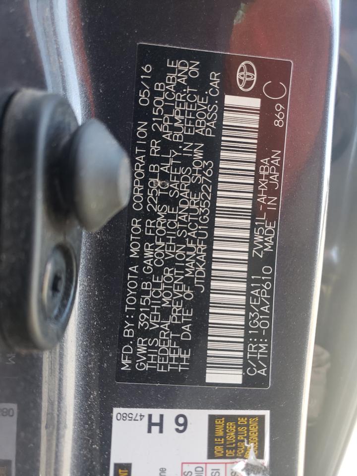 Photo 11 VIN: JTDKARFU1G3522763 - TOYOTA PRIUS 