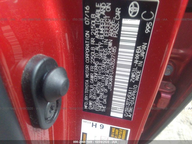 Photo 8 VIN: JTDKARFU1G3527185 - TOYOTA PRIUS 