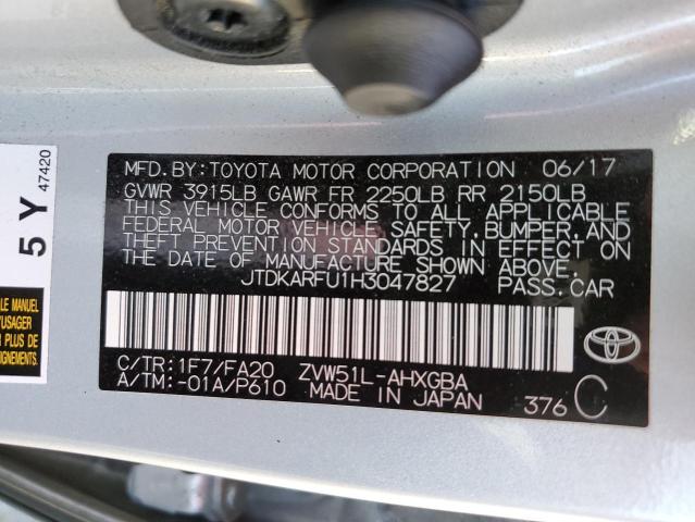 Photo 11 VIN: JTDKARFU1H3047827 - TOYOTA PRIUS 