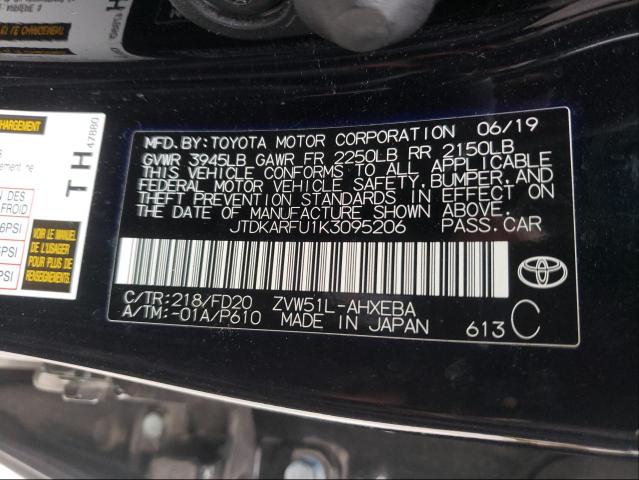 Photo 9 VIN: JTDKARFU1K3095206 - TOYOTA PRIUS 