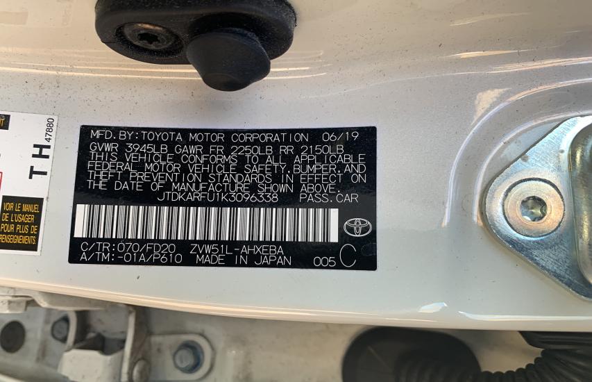 Photo 9 VIN: JTDKARFU1K3096338 - TOYOTA PRIUS 