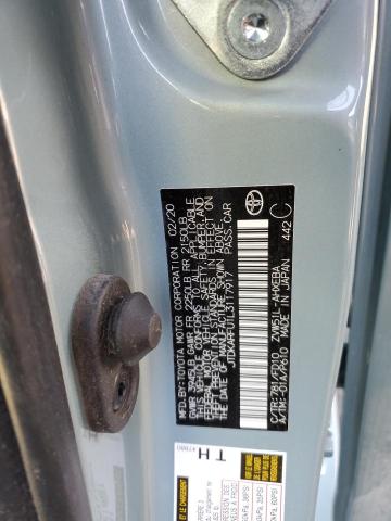 Photo 11 VIN: JTDKARFU1L3117917 - TOYOTA PRIUS L 