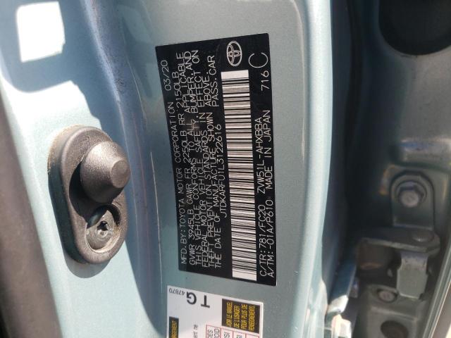 Photo 9 VIN: JTDKARFU1L3122616 - TOYOTA PRIUS L 