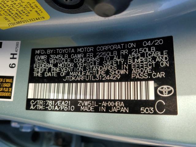 Photo 11 VIN: JTDKARFU1L3124429 - TOYOTA PRIUS 