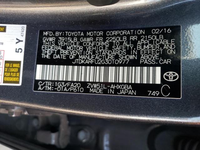 Photo 11 VIN: JTDKARFU2G3010977 - TOYOTA PRIUS 