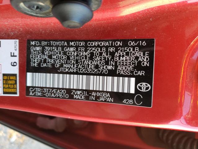 Photo 11 VIN: JTDKARFU2G3525770 - TOYOTA PRIUS 