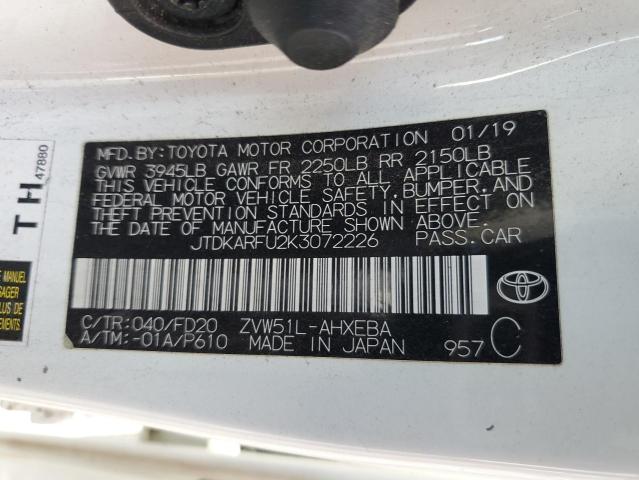 Photo 11 VIN: JTDKARFU2K3072226 - TOYOTA PRIUS 