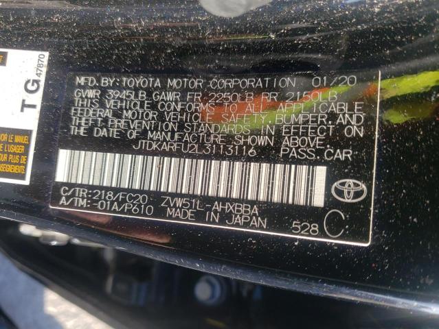 Photo 11 VIN: JTDKARFU2L3113116 - TOYOTA PRIUS L 