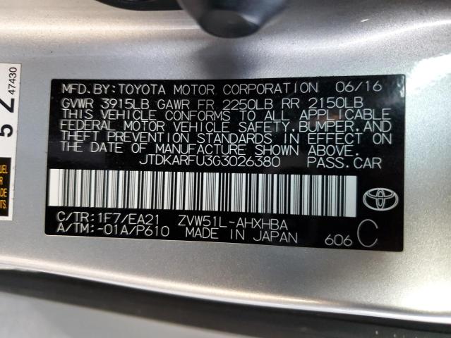 Photo 11 VIN: JTDKARFU3G3026380 - TOYOTA PRIUS 