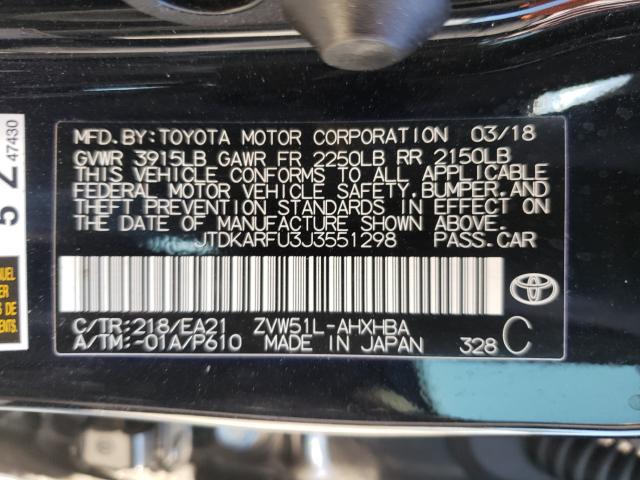 Photo 9 VIN: JTDKARFU3J3551298 - TOYOTA PRIUS 