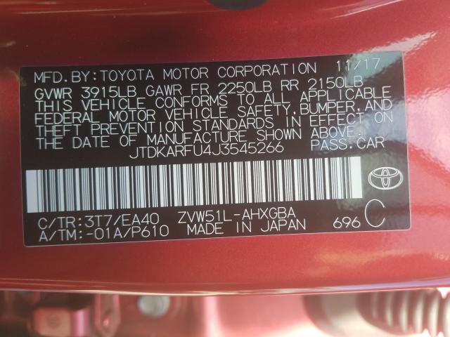 Photo 9 VIN: JTDKARFU4J3545266 - TOYOTA PRIUS 