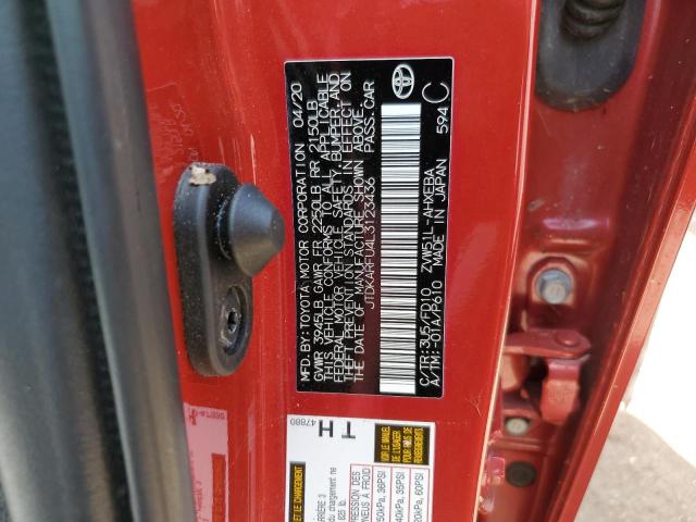 Photo 12 VIN: JTDKARFU4L3123436 - TOYOTA PRIUS L 