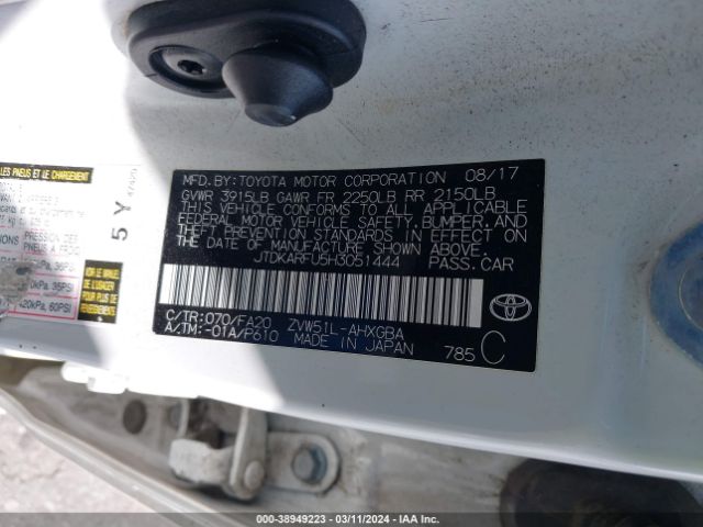 Photo 8 VIN: JTDKARFU5H3051444 - TOYOTA PRIUS 