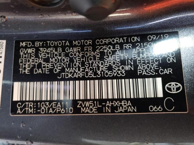 Photo 12 VIN: JTDKARFU5L3105933 - TOYOTA PRIUS 