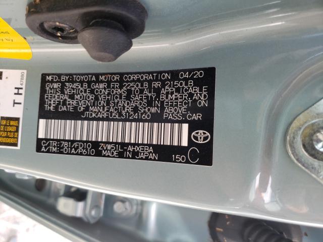 Photo 9 VIN: JTDKARFU5L3124160 - TOYOTA PRIUS L 