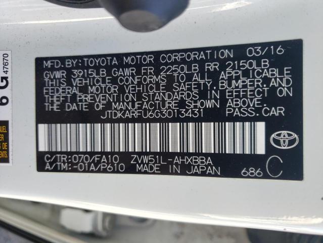 Photo 12 VIN: JTDKARFU6G3013431 - TOYOTA PRIUS 