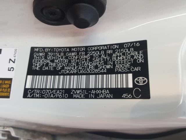 Photo 9 VIN: JTDKARFU6G3028544 - TOYOTA PRIUS 