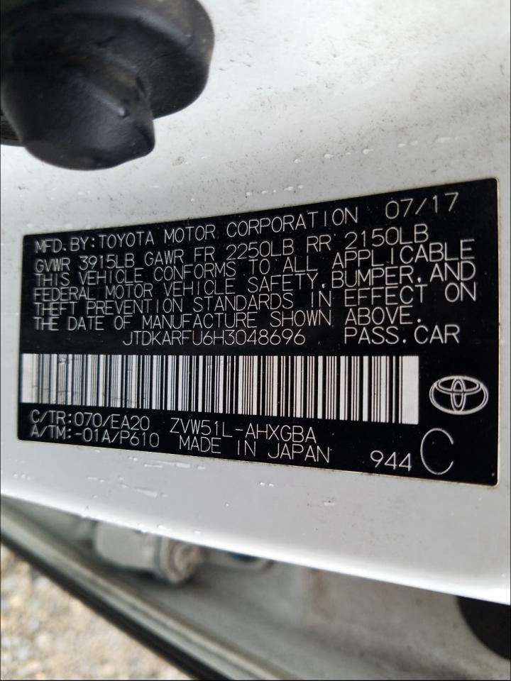 Photo 9 VIN: JTDKARFU6H3048696 - TOYOTA PRIUS 