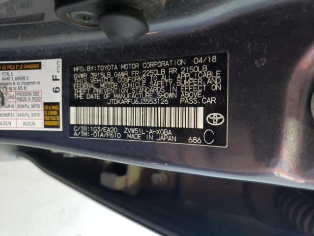 Photo 11 VIN: JTDKARFU6J3553126 - TOYOTA PRIUS 