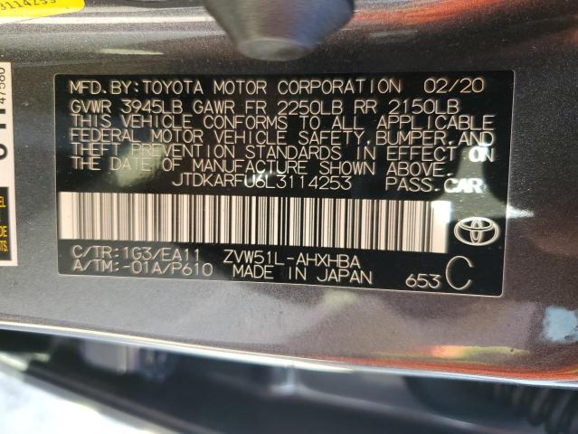 Photo 12 VIN: JTDKARFU6L3114253 - TOYOTA PRIUS L 