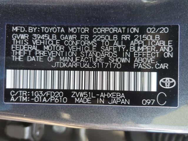 Photo 11 VIN: JTDKARFU6L3117170 - TOYOTA PRIUS L 