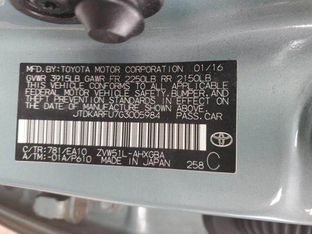 Photo 11 VIN: JTDKARFU7G3005984 - TOYOTA PRIUS 