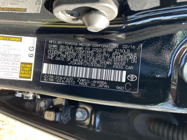 Photo 9 VIN: JTDKARFU7G3008612 - TOYOTA PRIUS 