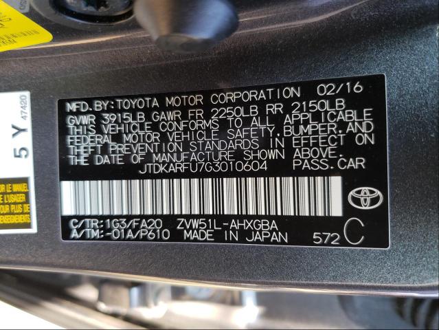 Photo 9 VIN: JTDKARFU7G3010604 - TOYOTA PRIUS 