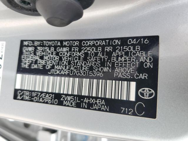 Photo 11 VIN: JTDKARFU7G3015396 - TOYOTA PRIUS 