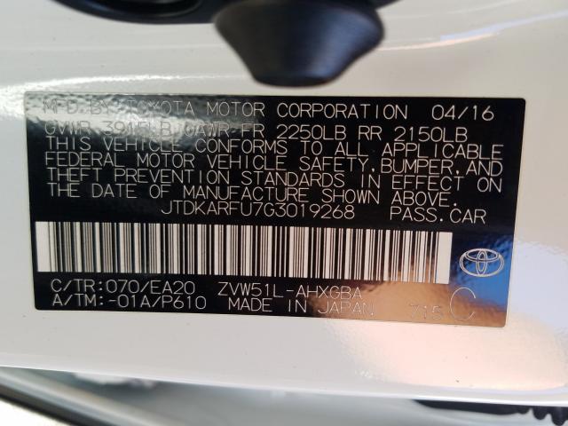 Photo 9 VIN: JTDKARFU7G3019268 - TOYOTA PRIUS 