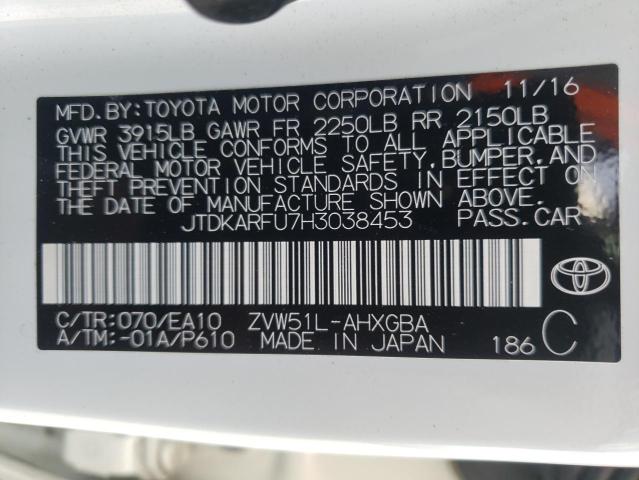 Photo 9 VIN: JTDKARFU7H3038453 - TOYOTA PRIUS 