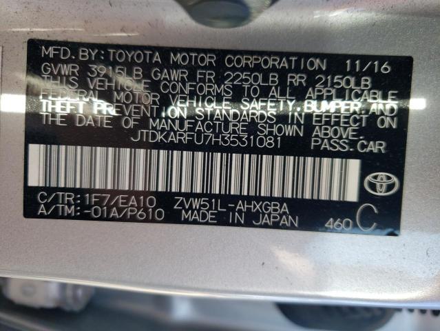 Photo 11 VIN: JTDKARFU7H3531081 - TOYOTA PRIUS 