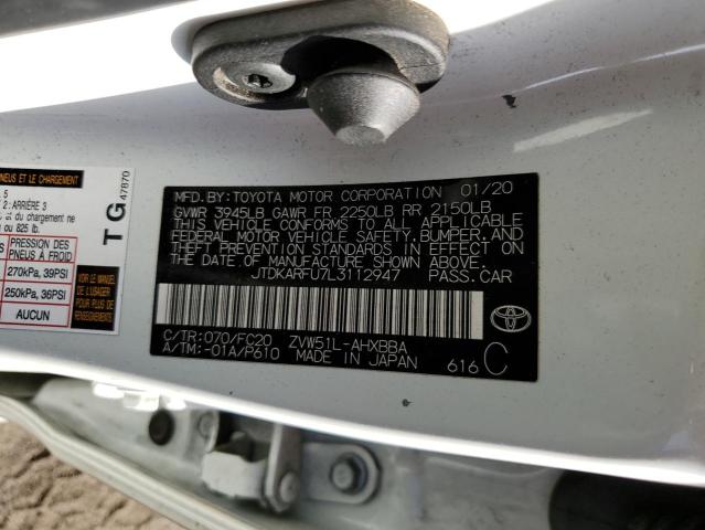 Photo 9 VIN: JTDKARFU7L3112947 - TOYOTA PRIUS L 