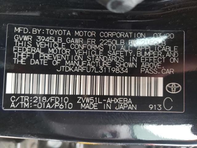 Photo 9 VIN: JTDKARFU7L3119834 - TOYOTA PRIUS L 