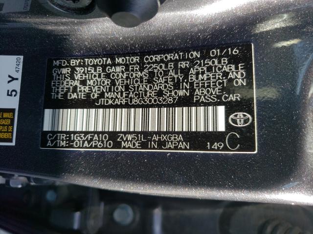 Photo 9 VIN: JTDKARFU8G3003287 - TOYOTA PRIUS 