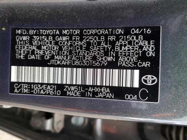 Photo 11 VIN: JTDKARFU8G3015679 - TOYOTA PRIUS 