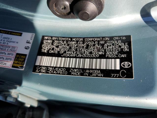 Photo 11 VIN: JTDKARFU8H3033309 - TOYOTA PRIUS 