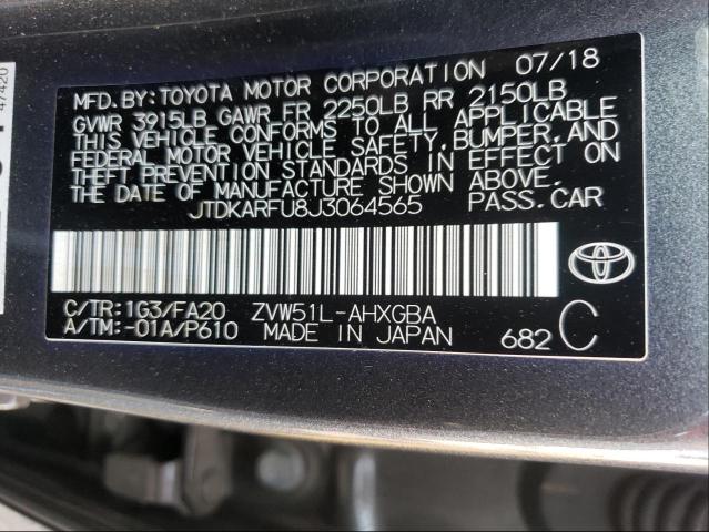 Photo 9 VIN: JTDKARFU8J3064565 - TOYOTA PRIUS 