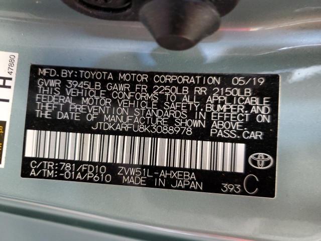 Photo 12 VIN: JTDKARFU8K3088978 - TOYOTA PRIUS 