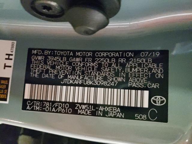 Photo 9 VIN: JTDKARFU8K3098247 - TOYOTA PRIUS 