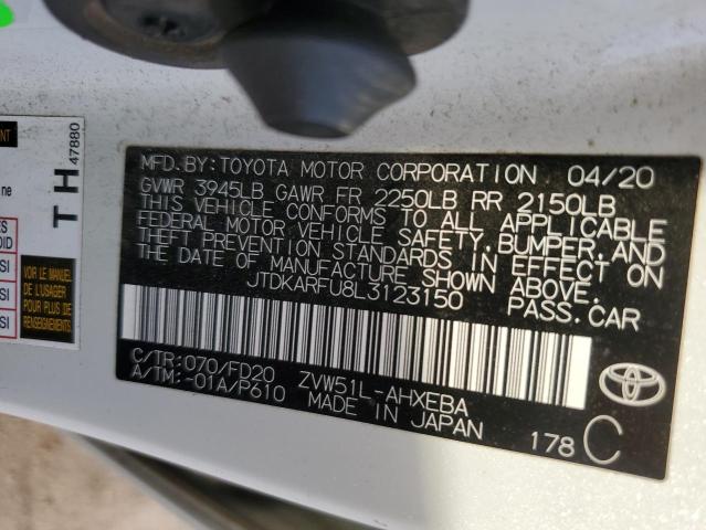 Photo 12 VIN: JTDKARFU8L3123150 - TOYOTA PRIUS L 