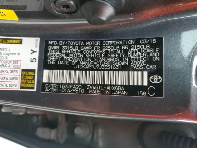 Photo 11 VIN: JTDKARFU9J3551631 - TOYOTA PRIUS 